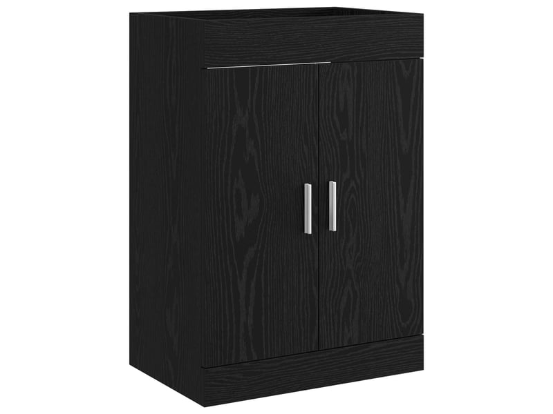  Ensemble de mobilier de salle de bain chêne noir shl8765  - Conforama D