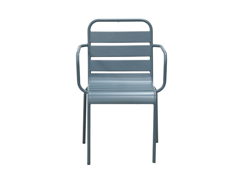  Ensemble table de jardin + 4 fauteuils en métal bleu gris - baca  - Conforama E