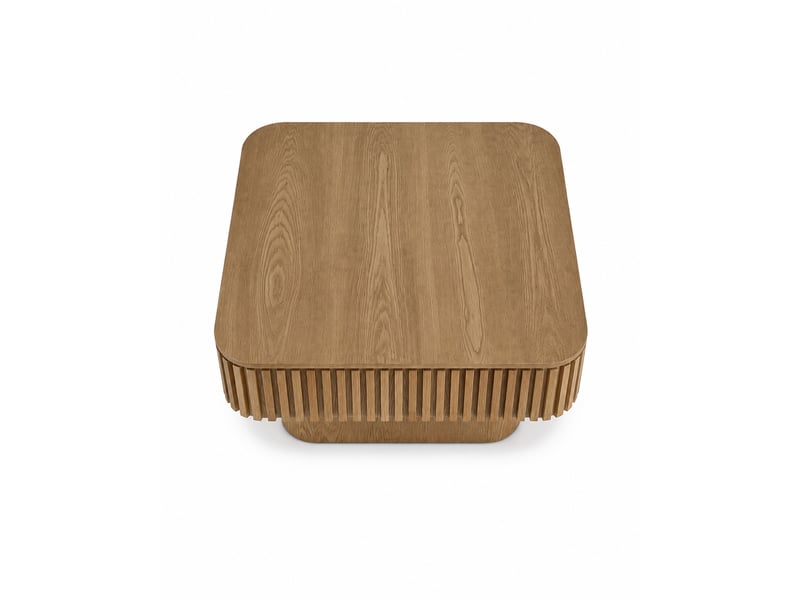  Table basse carrée,75x75x35 cm,avec rangement caché,mdf,placage bois  - Conforama D