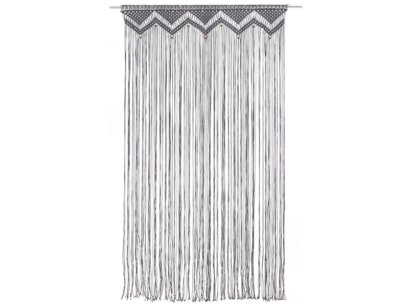 Rideau en macramé, rideau de porte anthracite 140x240 cm coton cf43858  - Conforama C