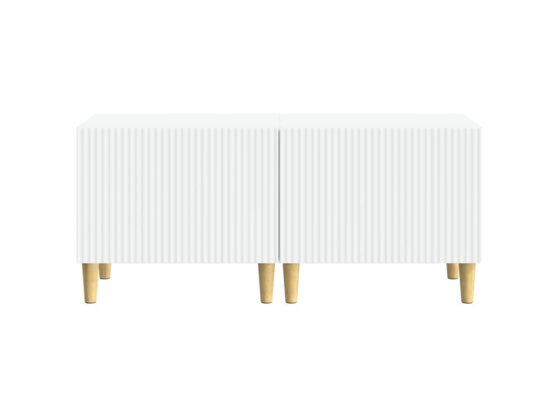  Meuble tv - banc tv - meuble de rangement blanc bois d'ingénierie  - Conforama E