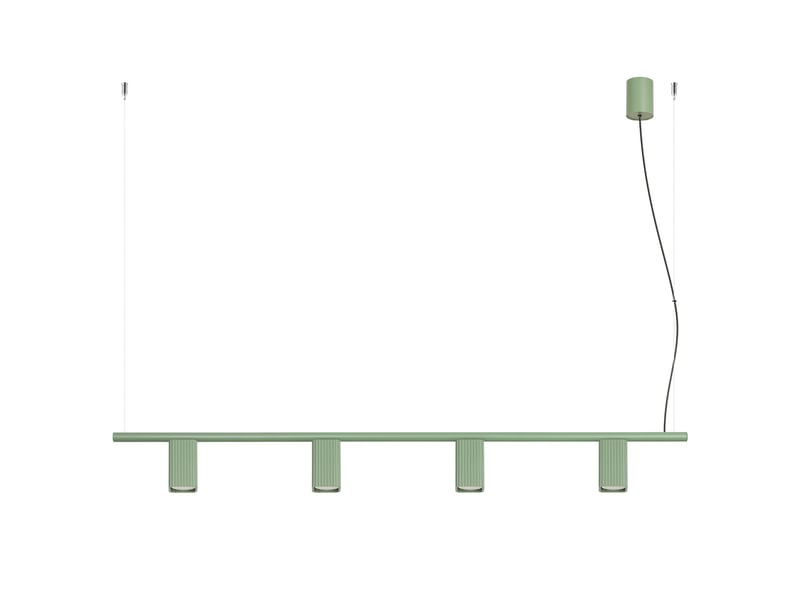  Lustre rayo 4 sauge aluminium moderne 208x122x6cm SL.3312 - Conforama A