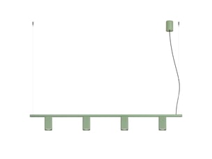 Lustre rayo 4 sauge aluminium moderne 208x122x6cm