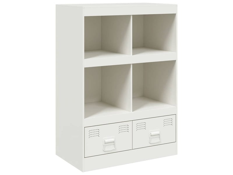  Buffet haut - bahut - meuble de rangement blanc 67x39x95 cm acier  - Conforama A