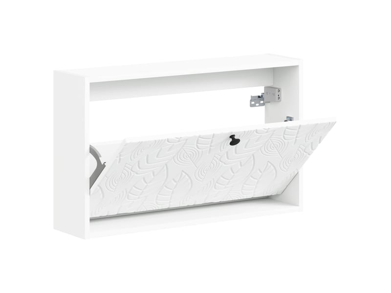  Meuble à chaussures mural, armoire à chaussures delft 71x17x43 cm blanc  - Conforama C