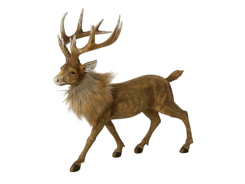  Statuette renne en résine ketty 39cm marron  - Conforama A