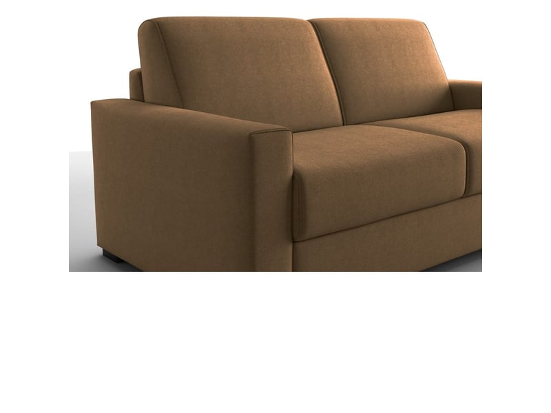  Canapé droit convertible 3 places en tissu chenille moka - ouverture express - anzio Anzio - Conforama E