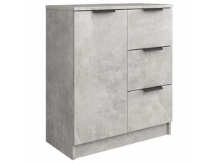 Buffet - bahut - meuble de rangement gris béton 60x30x70 cm bois d'ingénierie