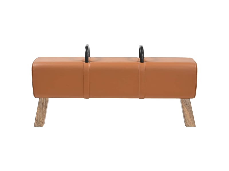 Banc d'entrée, banc interieur marron 110x30x45 cm cuir véritable  - Conforama C