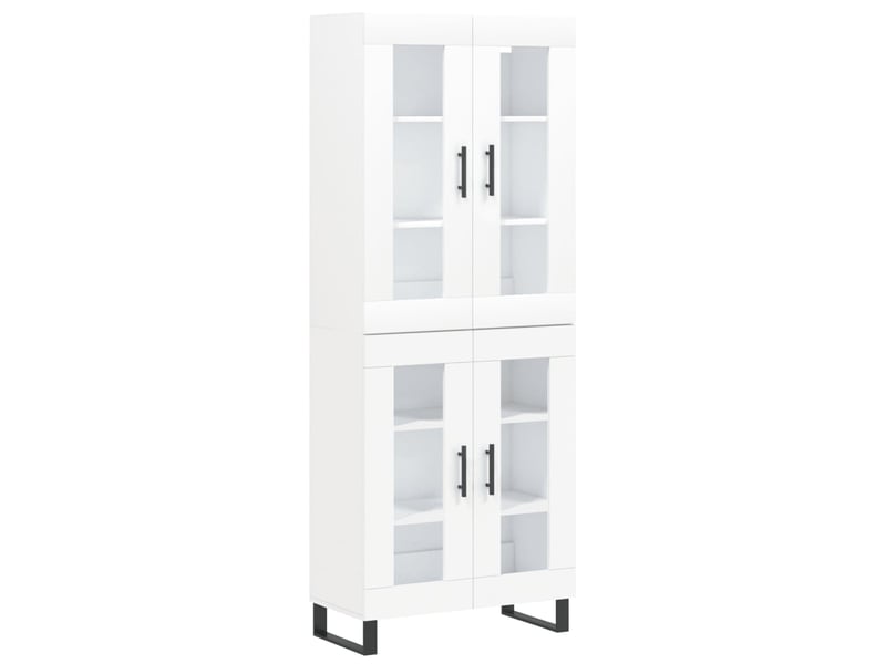  Buffet haut - bahut - meuble de rangement blanc 69,5x34x180 cm bois d'ingénierie  - Conforama A