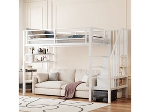 Lit simple 90x200 cm <strong></strong> <strong></strong> coloris blanc