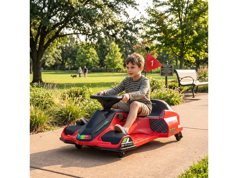  Kart électrique drift enfant voiture électrique enfant 12v 2 vitesses 3-8 kmh  - Conforama B