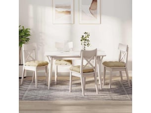 Lot de 4 coussins de siège, coussins décoratifs tissu crème 40 x 40 x 12 cm cf59963