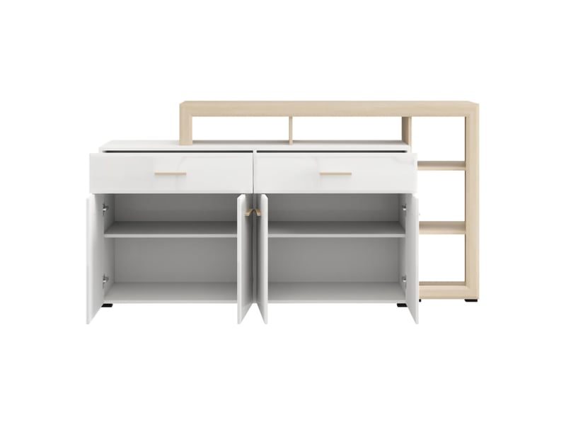 Buffet dovad, enfilade 2 tiroirs, 189x42x100h cm blanc Dovad - Conforama E