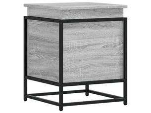 Boîte de rangement, coffre de rangement avec couvercle sonoma gris bois d’ingénierie