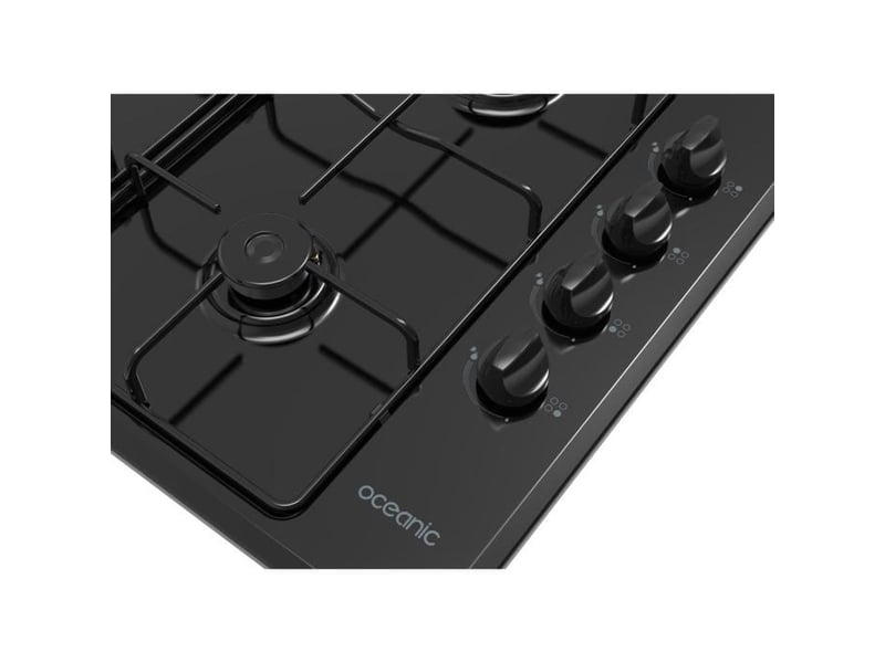Plaque à gaz Oceanic OCEACTG4EB1 en acier inoxydable avec 4 zones de cuisson OCEACTG4EB1 - Conforama D