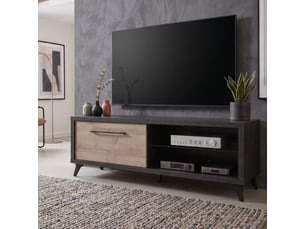 Meuble tv coloris gris 128 cm <strong>ALTOBUY</strong>  <strong>MILEY</strong>