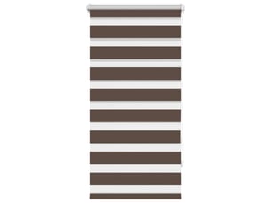 Store vénitien zebra, store de fenêtre 80,9 x 150 cm, largeur du tissu 76,7 cm, couleur café cf48210