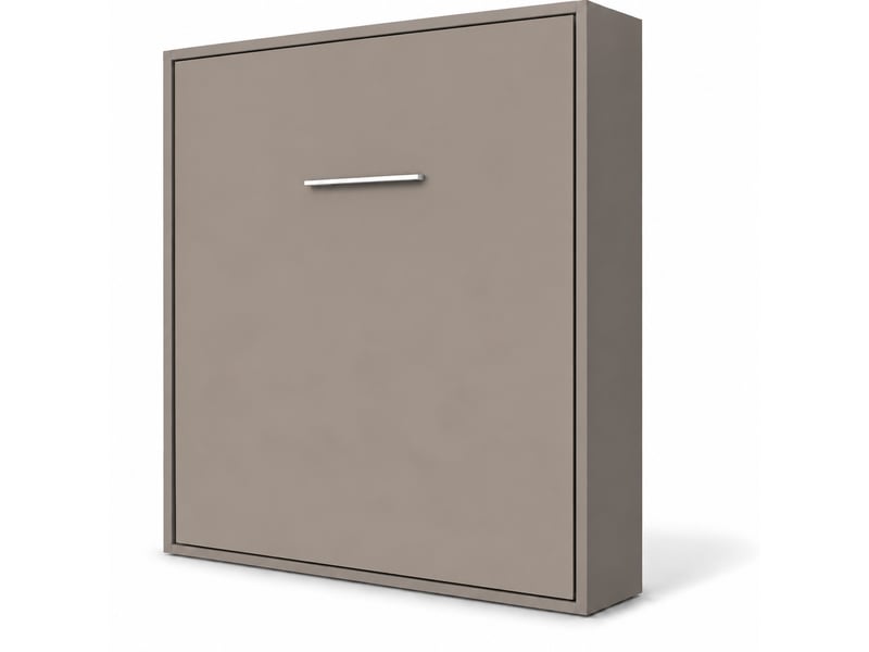  Lit escamotable vertical kola – seulement 34,5cm de profondeur, le confort d’un vrai lit-140x200-cadre taupe-façade taupe  - Conforama A