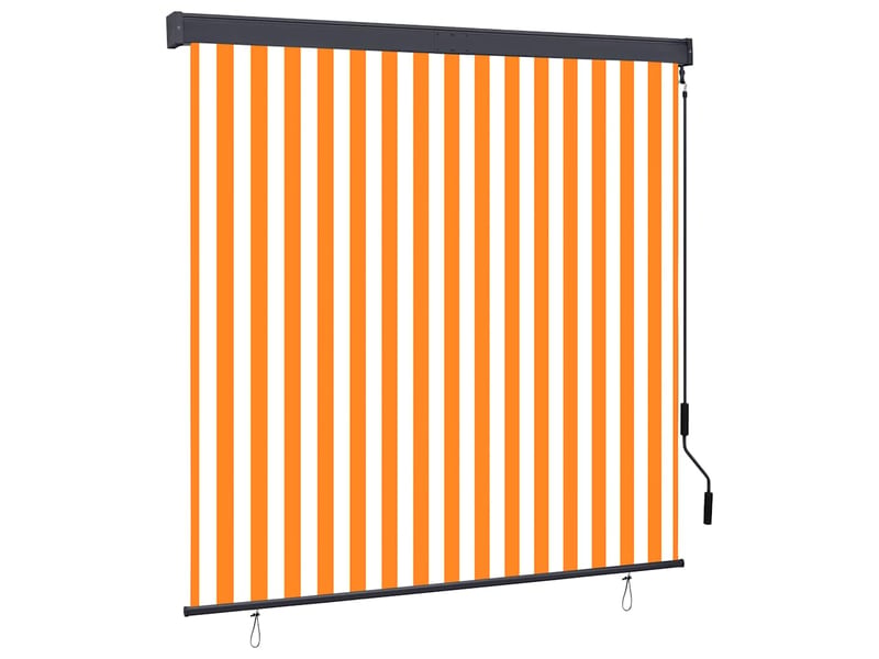  Store enrouleur, store roulant d'extérieur 160x250 cm blanc et orange cf47338  - Conforama B