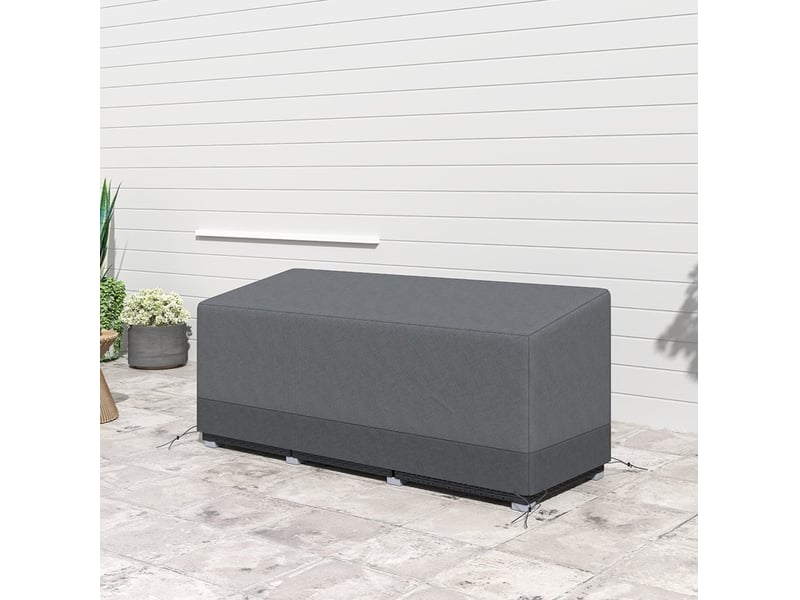 Housse de protection mobilier de jardin 190,5 x 72 x 76 cm – gris clair – imperméable et anti-uv - Conforama B