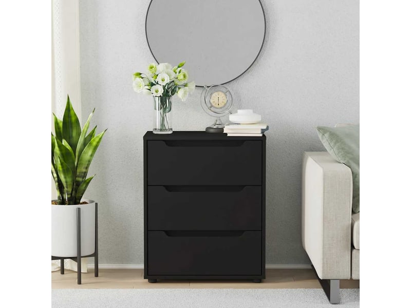  Buffet salon visnes noir 60x40x73 cm bois d'ingénierie  - Conforama C