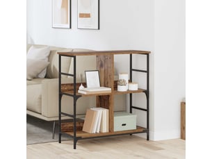 Étagère 4 niveaux, étagère de rangement 78.5 x 33 x 82 cm bois d'ingénierie shl312