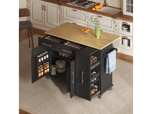 Desserte 2 portes 3 tiroirs coloris noir mdf