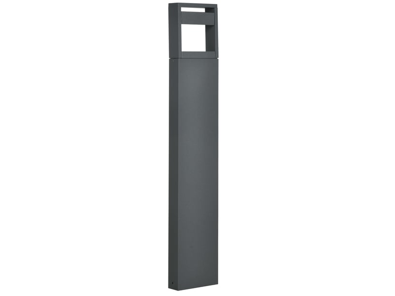  Lampe de jardin 16x5x90 cm led intégrée angle réglable métal gris  - Conforama B