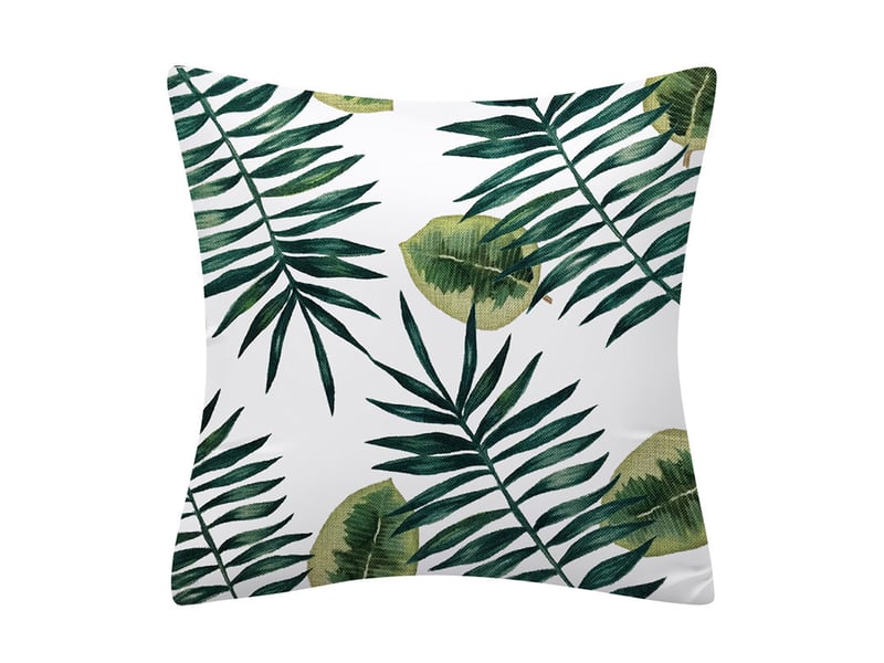  Lot de 4 housses coussin 45 x 45 cm, feuilles vertes housse de coussin exterieur impermeable canapé taie d'oreiller décoration coussin pour  - Conforama C