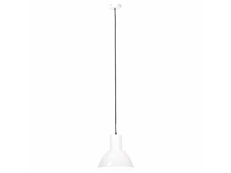  Lampe suspendue, suspension luminaire 25 w blanc rond 28,5 cm e27  - Conforama D
