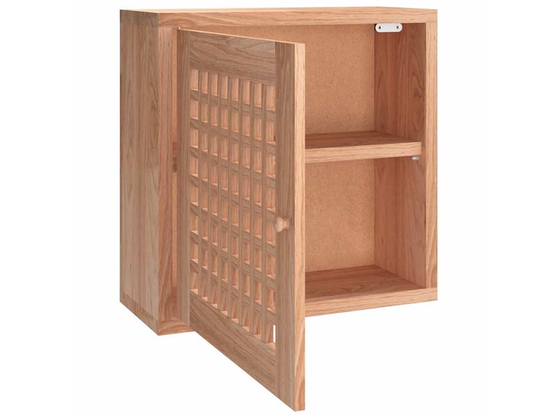  Armoire murale salon, meuble de rangement 42x18x42 cm bois massif de noyer  - Conforama E