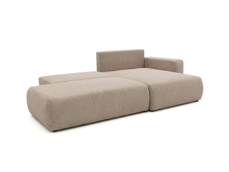 Canapé d'angle max réversible et convertible 5 places alya en velours côtelé - taupe ALYA - Conforama D