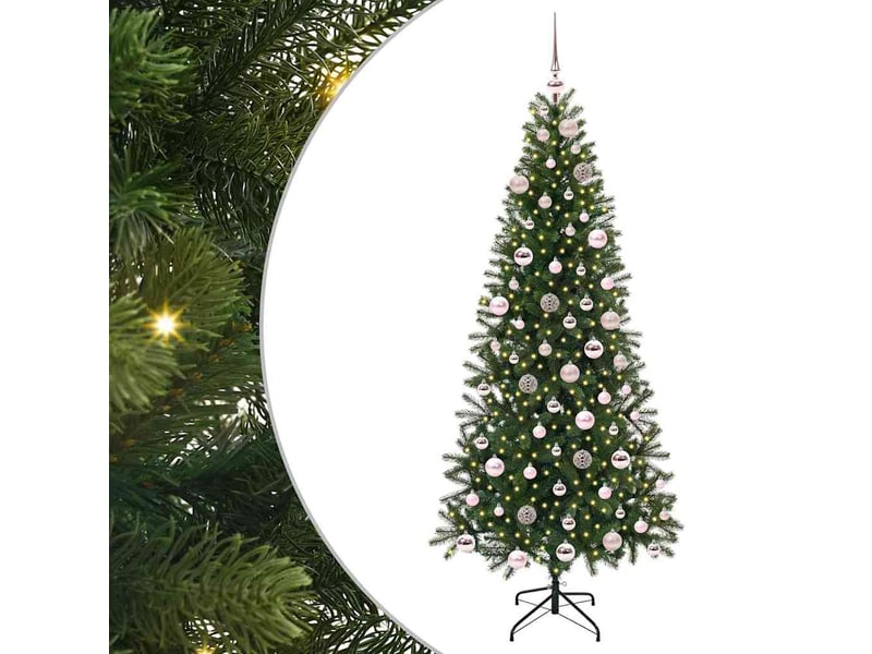 Sapin de noël artificiel, arbre de noël vert 180 cm pe et pvc shl8681 - Conforama A