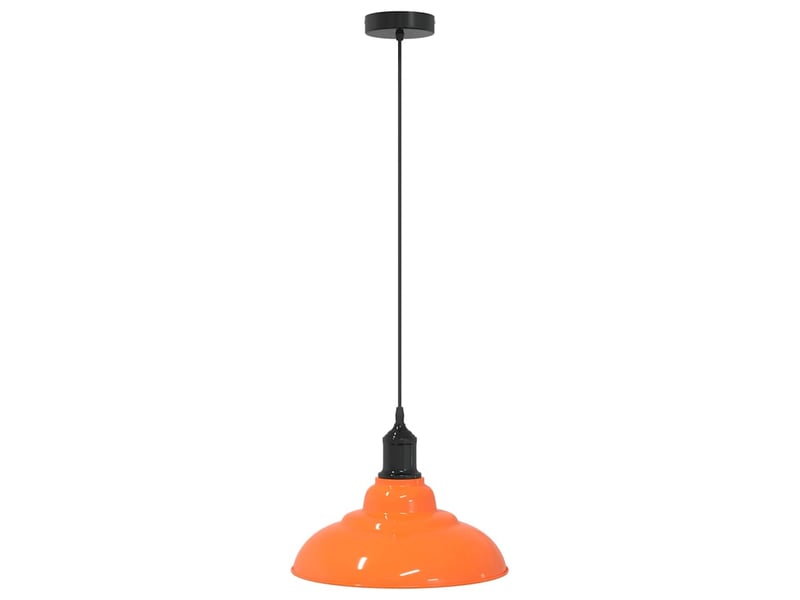 Lampe suspendue, suspension luminaire réglable hauteur e27 orange brillant métal shl89834  - Conforama A