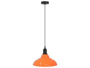 Lampe suspendue, suspension luminaire réglable hauteur e27 orange brillant métal shl89834