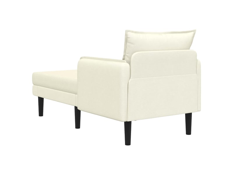 Vidaxl grande méridienne crème tissu en velours côtelé - Conforama E