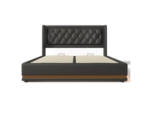 Lit avec rangement 160x200 cm CRAVDOM coloris noir