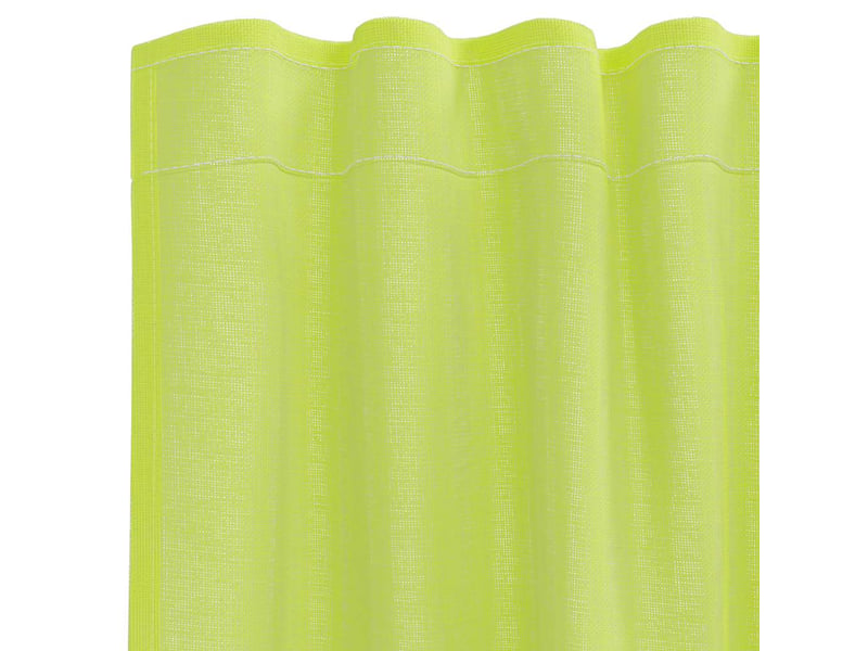  Lot de 2 rideaux en voile, voilages à œillets vert pomme cf44285  - Conforama E