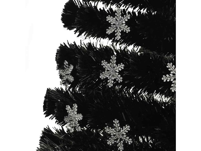  Sapin de noël - arbre de noël et flocons de neige led noir 240 cm fibre optique  - Conforama E