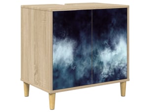 Armoire de salle de bain, meuble de rangement raalte sonoma 60x40x60 cm