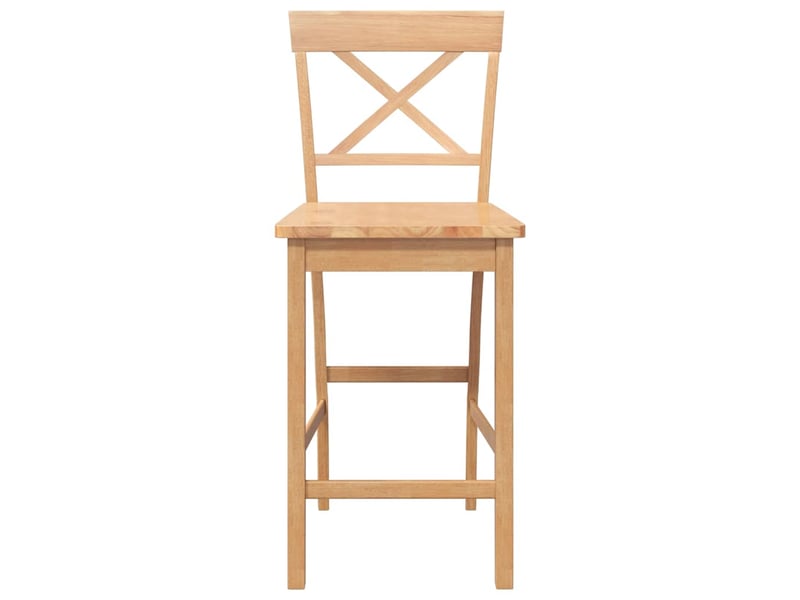  Lot de 2 tabouret de bar, chaise de bar en bois massif naturel et caoutchouc shl96265  - Conforama E