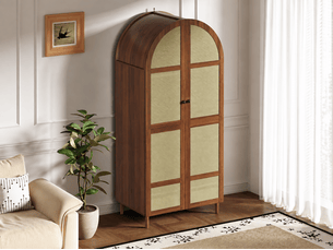 Armoire 2 porte(s) battante  1 tiroir(s) <strong>BIQZUYA</strong> <strong></strong> coloris bois foncé largeur 80 cm