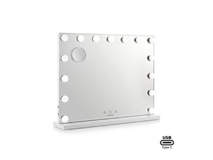 Miroir rectangulaire à poser coloris blanc INNOVAGOODS - 48 cm x 14 cm