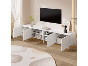 Meuble tv coloris blanc 180 cm   