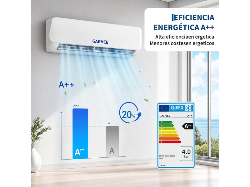  Garvee climatiseur split mural aux fm 12 000 btu réversible inverter a++ r32 wifi 220-240v MHK_38SBPML8 - Conforama D