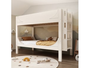 Lit superposé 90x200 cm <strong>MODENVIE</strong>  <strong></strong> coloris blanc