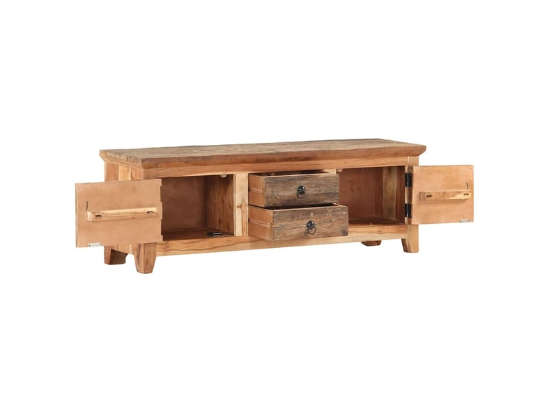  Meuble tv - banc tv - meuble de rangement 120x30x40 cm bois d'acacia et de récupération massif  - Conforama C