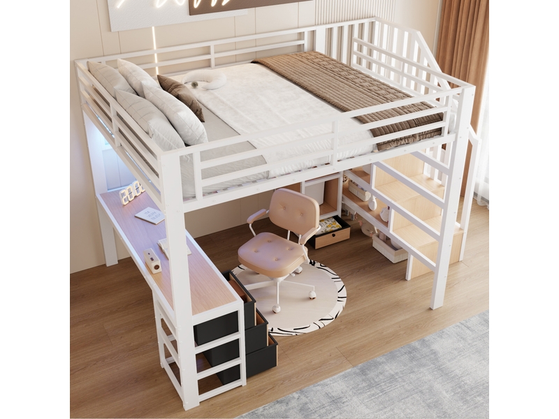  Table basse design 100x48x45 cm avec double plateau décalé, piètement géométrique en x. Mdf laqué blanc brillant BUYDEEMEUS - Conforama E