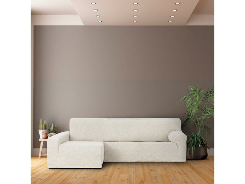 Housse de canapé méridienne gauche salsa premium (vue de face) c0  - Conforama C